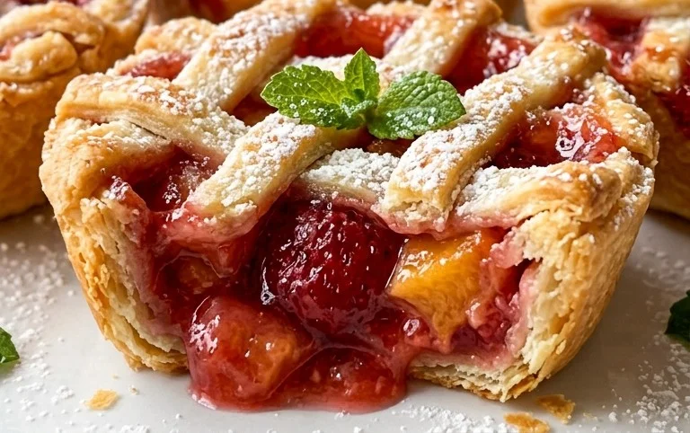 Strawberry Peach Pie Bites