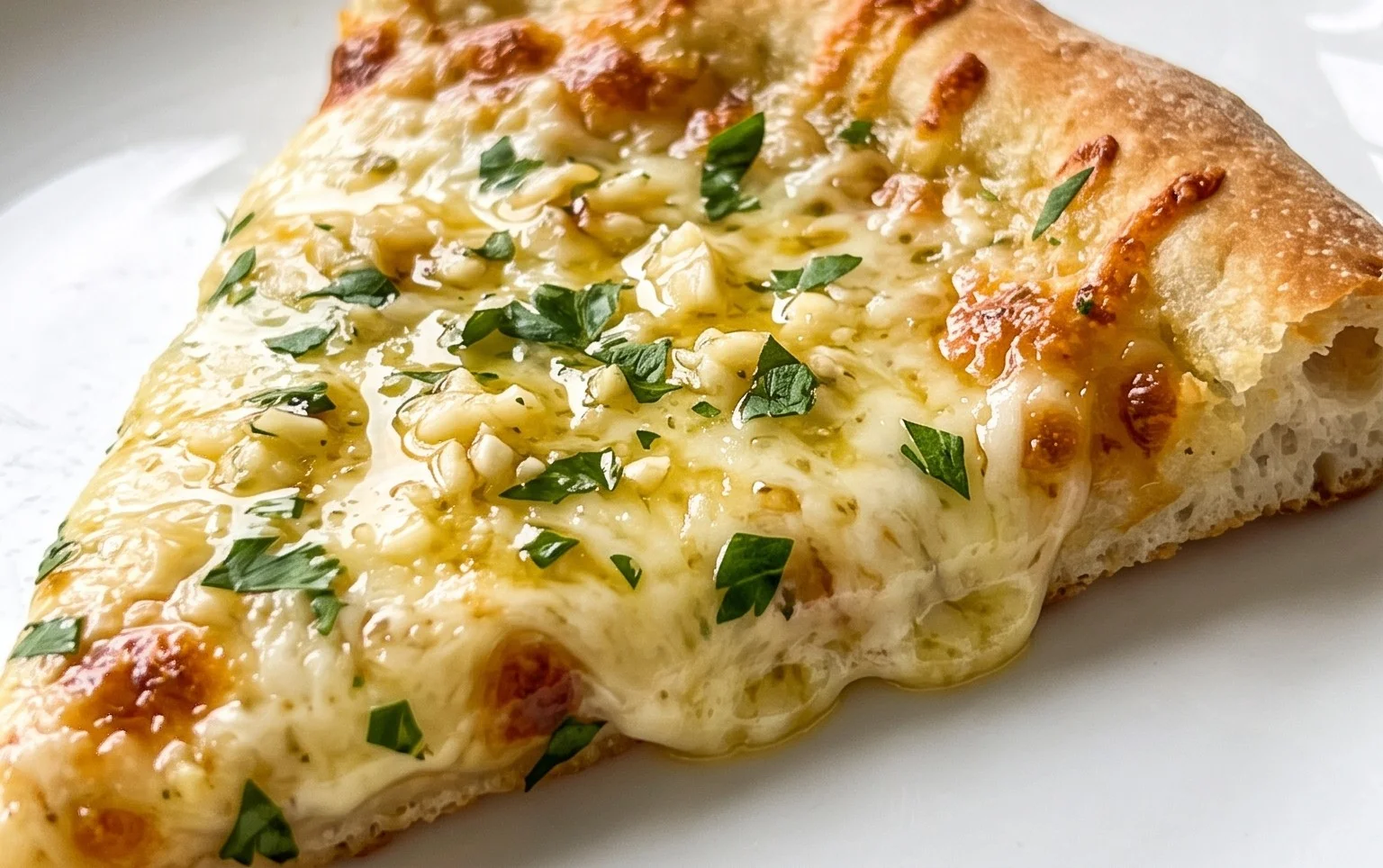 buttery garlic pizza