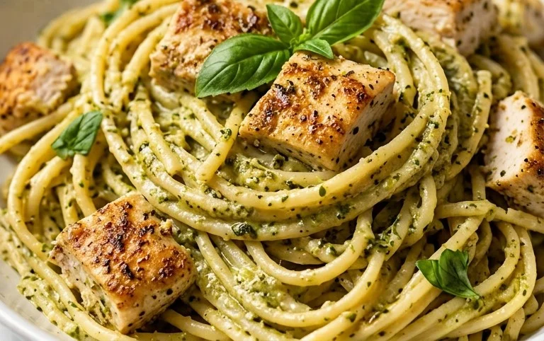 Creamy Chicken Pesto Pasta