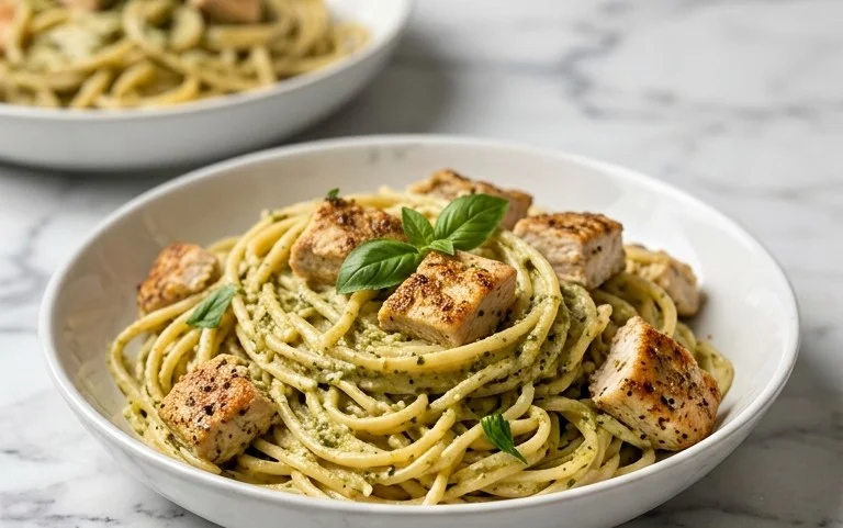 Creamy Chicken Pesto Pasta