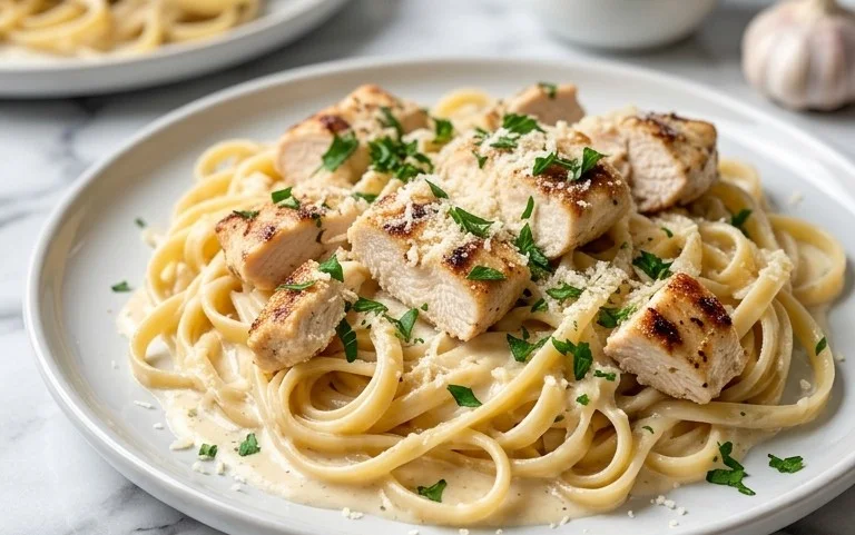 Low Calorie Chicken Alfredo