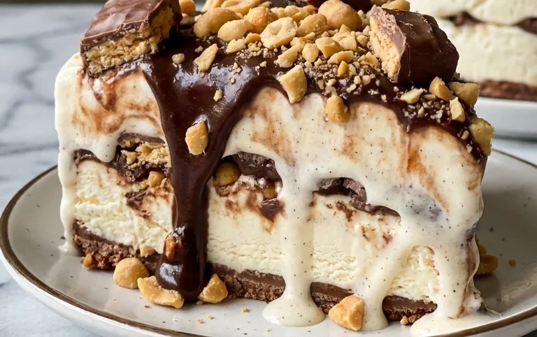 Buster Bar Ice Cream Cake