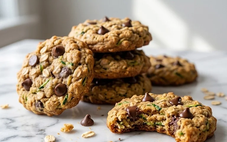 Healthy Zucchini Oatmeal Cookies