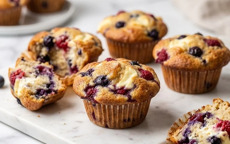 Berry Cream Cheese Muffins