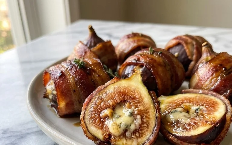 Beef Bacon Wrapped Stuffed Figs