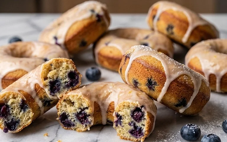 Blueberry Cake Donuts