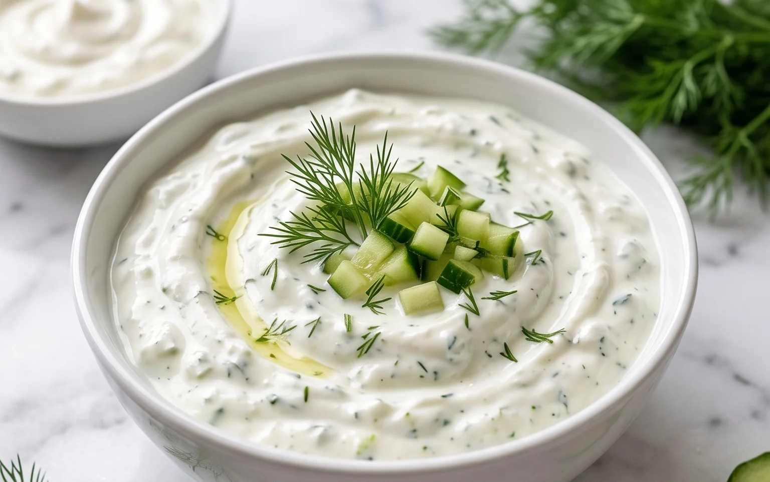 Cucumber Dip with Sour Cream and Dill