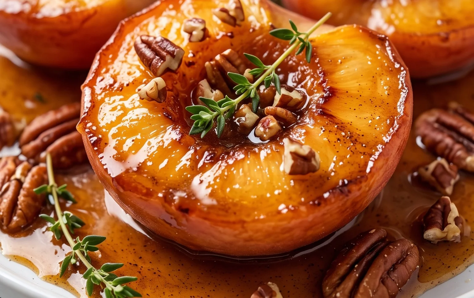 Cinnamon Sugar Baked Peaches