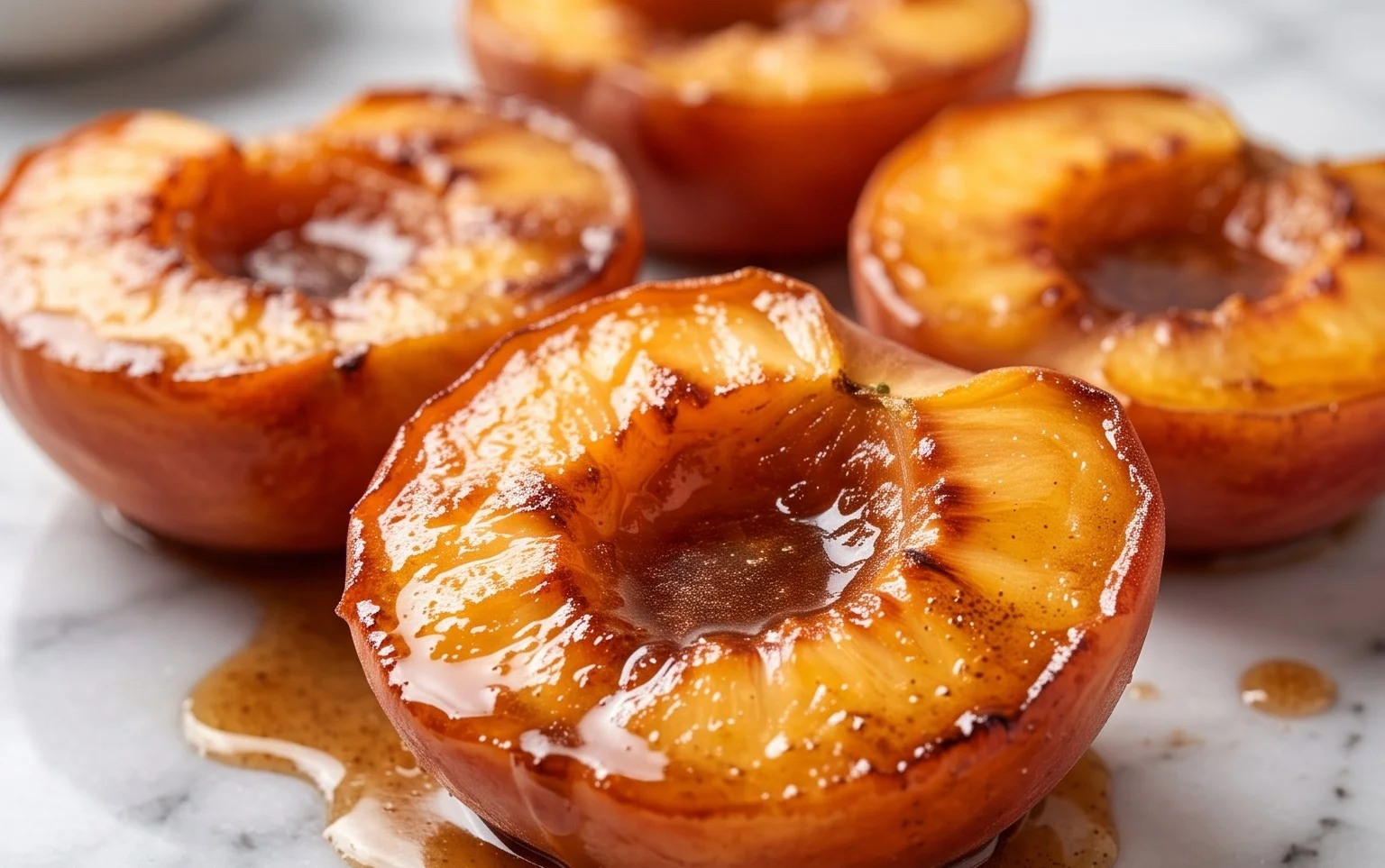 Cinnamon Sugar Baked Peaches