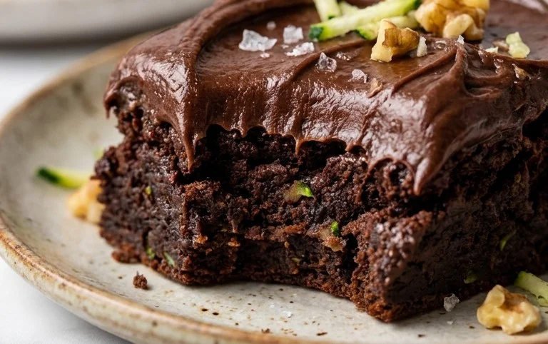 Zucchini Brownies with 1 minute Frosting!