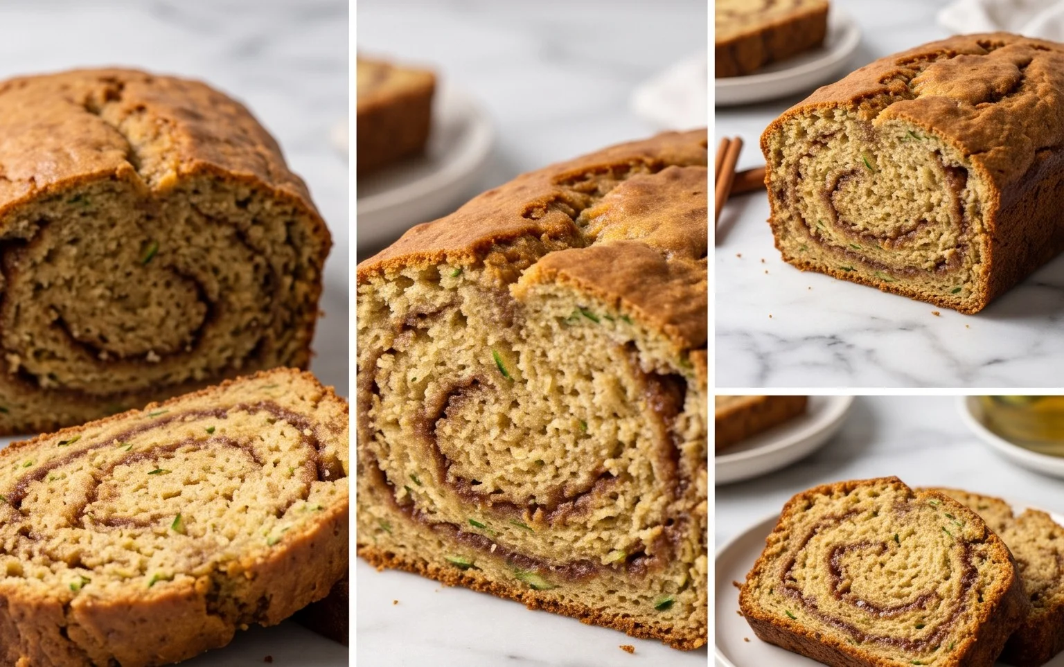 Moist and Delicious Cinnamon Swirl Zucchini Bread