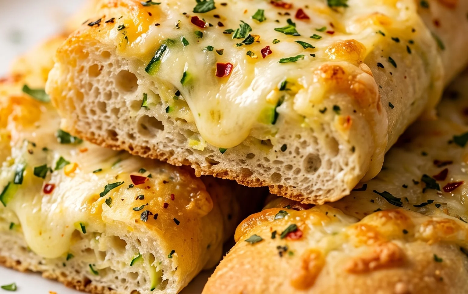 Cheesy Zucchini Breadsticks